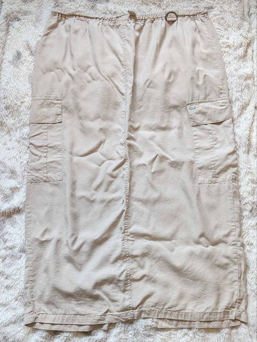 Mexx | Taupe | Midi Cargo Skirt With Drawstring Waist | Medium